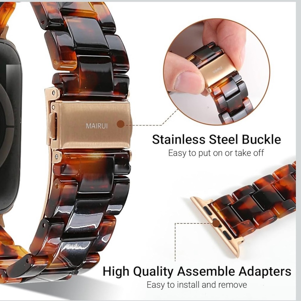 Apple Compatible Resin Tortoise Shell Band - Picture 4 of 5